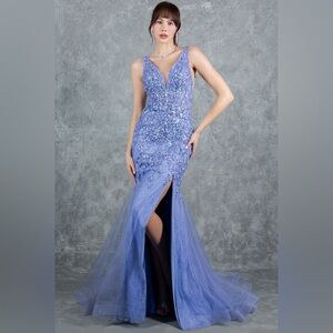 Elegant Dusty Lavender Evening Gown